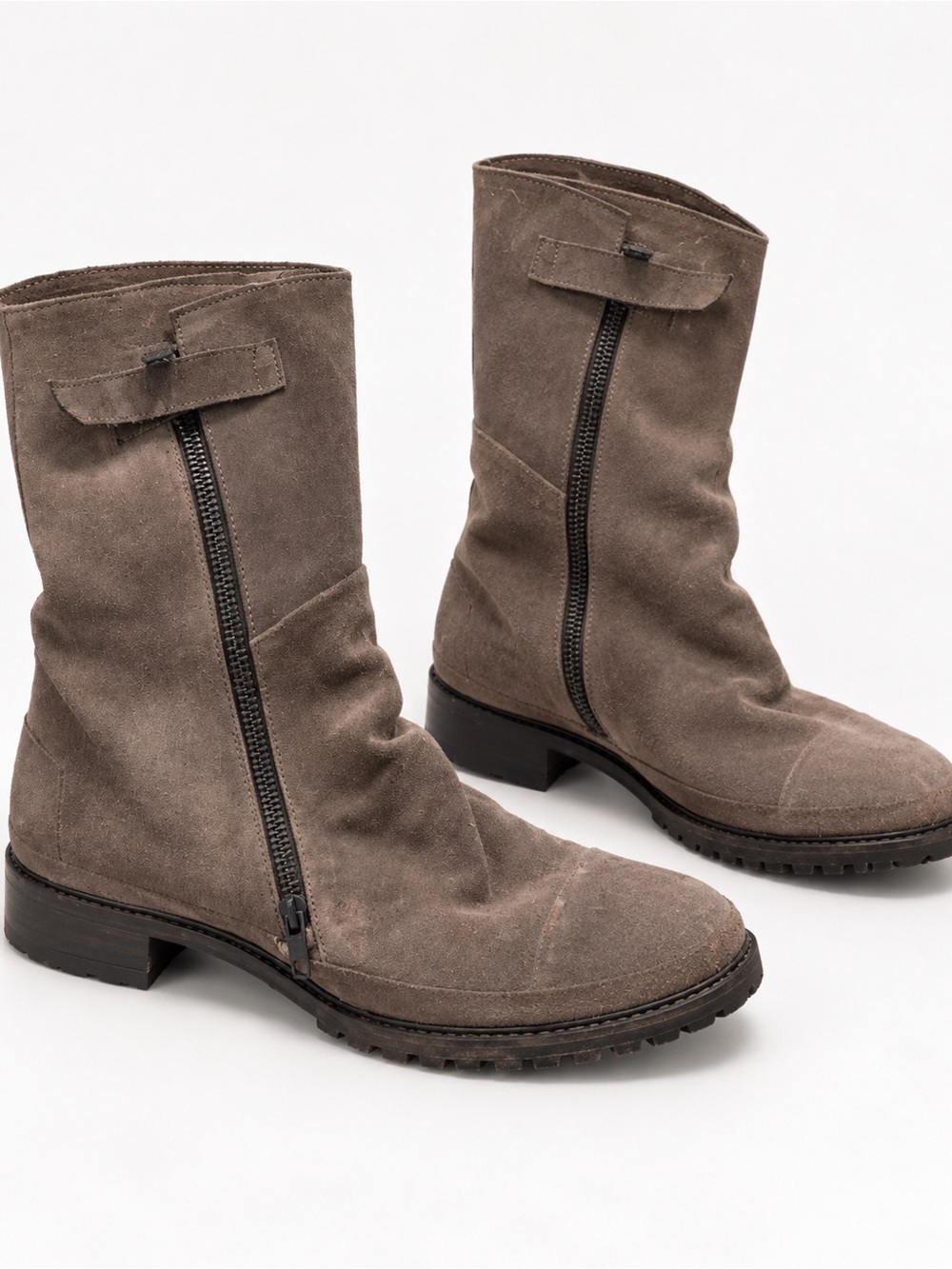 Coclico Suede Dual Zip Lug Sole Boots EU 37.5
